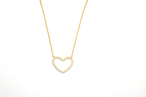 Heart Necklace Gold Color 